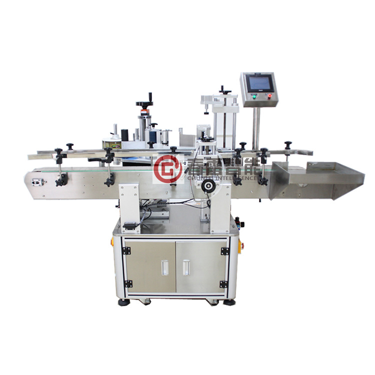 Automatic positioning round bottle labeling machine